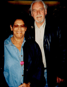 Beverly with Gary at The Bottom Line in 2003