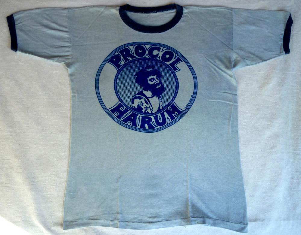 Procol Harum 1970s tee-shirt owned and worn by Gary Brooker