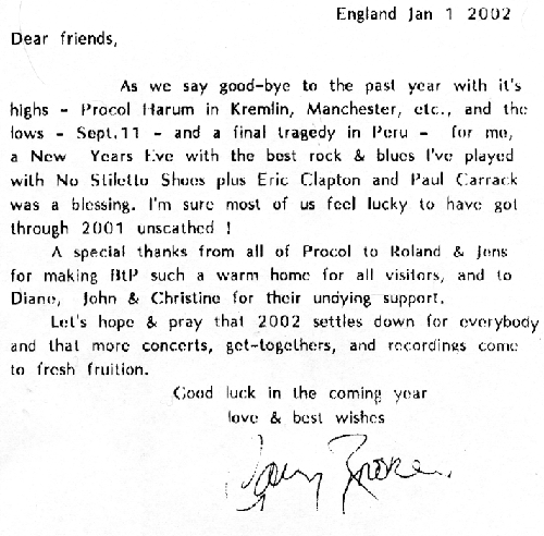Text of FAX sent from Gazza Ltd at 14:46 on the first day of 2002