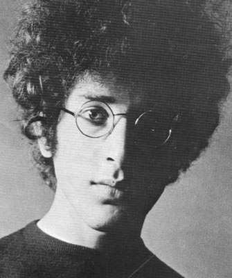 Very nice portrait of the artist as a young man. Incidentally, and probably co-incidentally, 'granny-glasses' had been worn on BBC TV byJohn Lennon on Boxing-day 1966 ... Lennon had been issued with them in September 1966 for his part in 'How IWon the War'. 